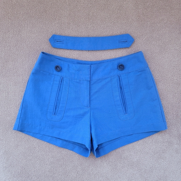 See by Chloe blue linen blend shorts - Picture 3 of 9